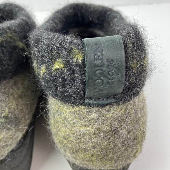 Woolen Clogs Handmade Felted Wool Slip-on Wedge Ankle Clogs Booties Sz 9.5-10 - Picture 9 of 16